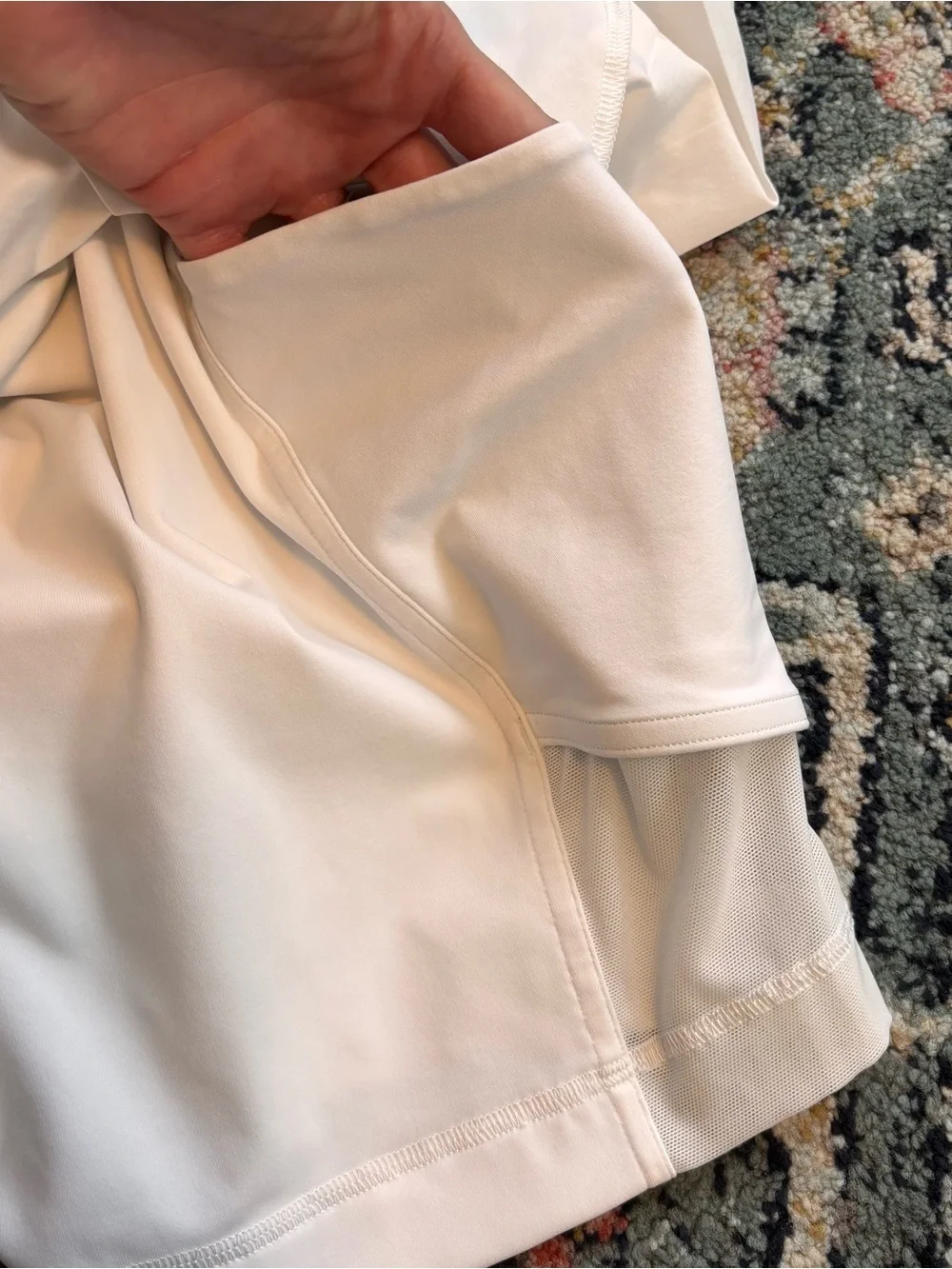 Lululemon Side Pleat High Rise Tennis Skirt in White Sz 10